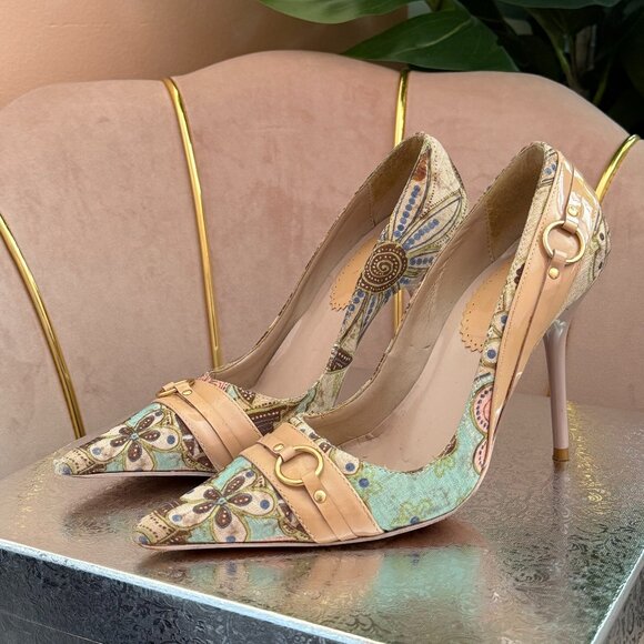 Pre-Loved: ALDO Chic Boho Patterned 4" Stiletto Heels! [Size 37] - Picture 3 of 7